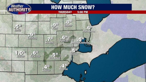 Metro Detroit weather: Some light snow to start Thursday