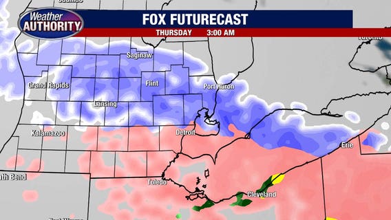 Metro Detroit weather: Wintry mix arrives late to create a slick, messy Thursday morning commute