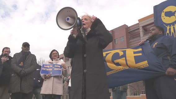 Lawmakers, labor leaders rally in protest over Veterans Affairs job losses in Detroit