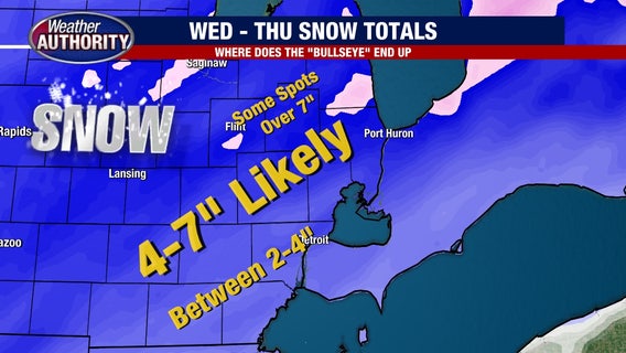 Detroit updated snow forecast: How much to expect out your door