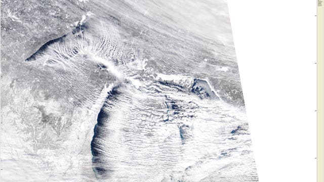 Great Lakes ice coverage nears seasonal average with one notable exception