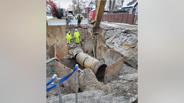 Southwest Detroit water main break repairs underway, cleanup starts on impacted homes