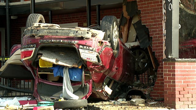 Driver flips vehicle, crashes into Ferndale apartment building