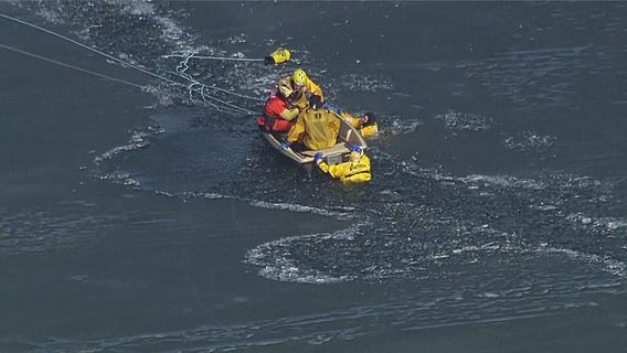 90-year-old man dies after falling through ice on Lake Chemung while wind surfing