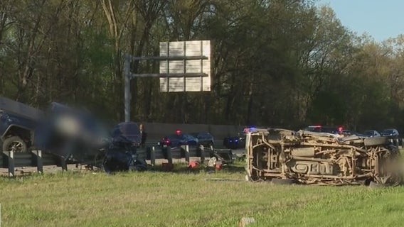 1 dead after losing control, crashing on I-94 in Romulus.