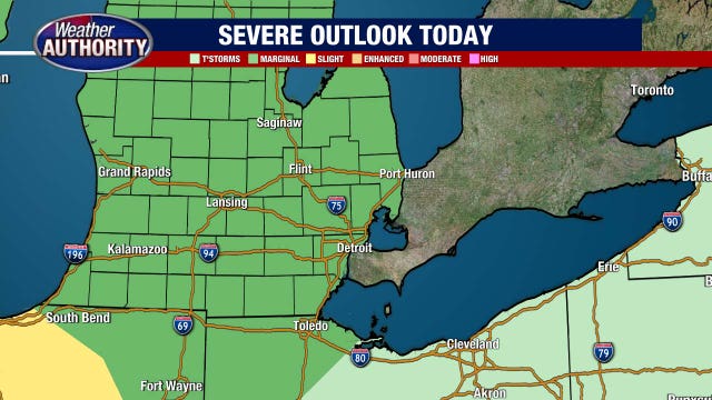 Metro Detroit weather: Warmest day of the year comes with chance for strong storms