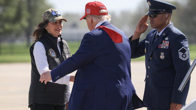 Whitmer greets Trump at Selflridge, President says ‘she’s done a very good job'