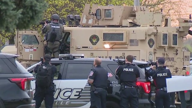 Roseville police standoff: 1 seen surrendering after hours