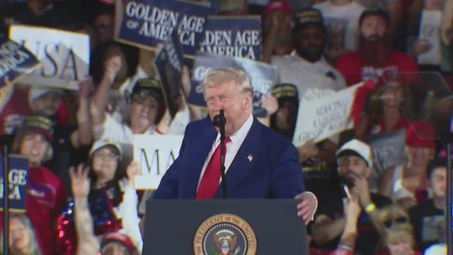 Trump in Michigan: Supporters and protestors react to the President's arrival in Warren