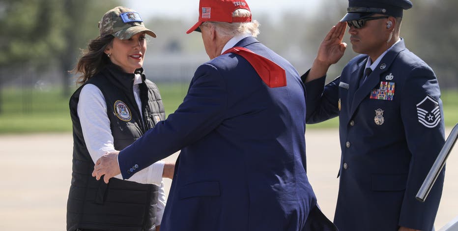 Whitmer greets Trump at Selflridge, President says ‘she’s done a very good job'