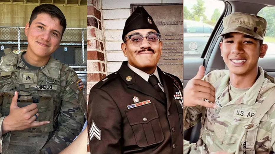 Sgt. Jose Duenez, Jr., Sgt. Edvin F. Franco, and Pfc. Dante D. Taitano.