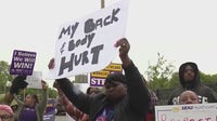 Hundreds of nursing home workers strike for 24 hours amid contract dispute with Ciena Healthcare