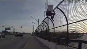 Man saved by Warren police from jumping off overpass onto I-696