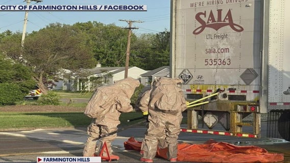 Intersection of Middle Belt, Eight Mile reopened after hazmat spill