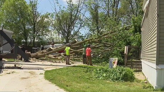Sections of SE Michigan cleanup storm damage after severe weather Thursday night