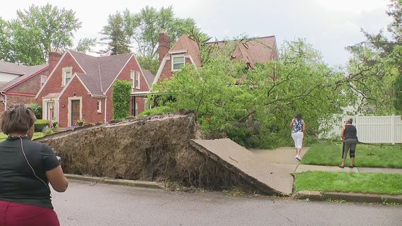 Severe weather strikes Metro Detroit with 30k outages, flooded highways, and toppled trees