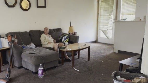 Detroit senior dealing with black mold, flood damage, exposed walls in rental unit