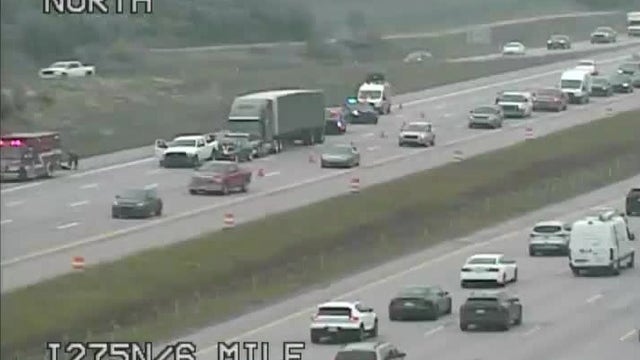 Crash on I-275 at 6 Mile cleared in Livonia on Thursday