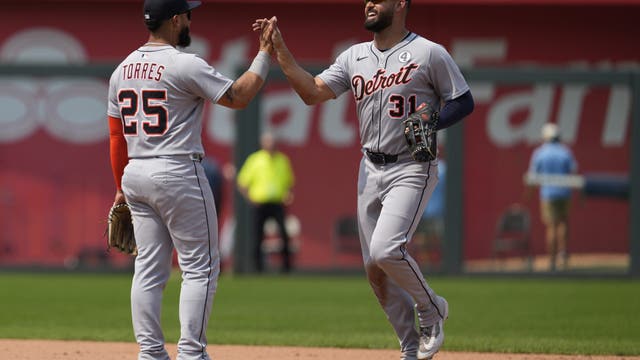 McKinstry scores on wild pitch and MLB-leading Tigers top Royals 1-0