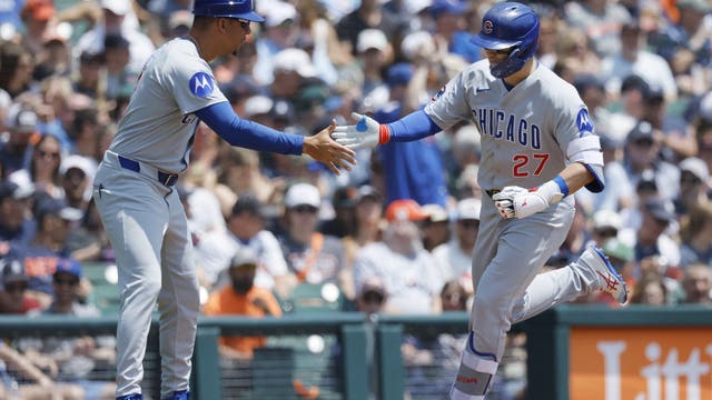 Seiya Suzuki hits two of the five Cubs home runs in a 6-1 win over the Tigers