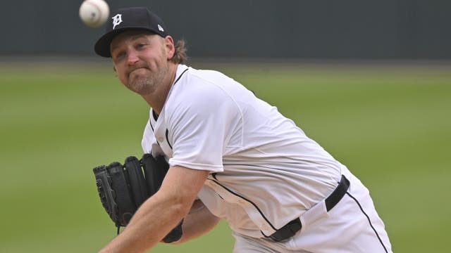 Dietrich Enns throws 5 scoreless innings in return to majors as Tigers beat A’s 8-0