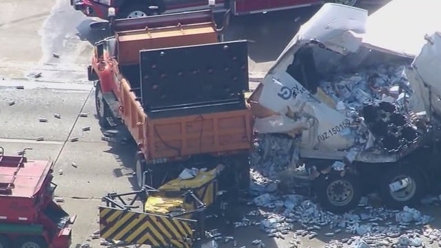 Fatal I-75 crash ends with mangled vehicles, injured MDOT workers, and thousands of cans strewn about
