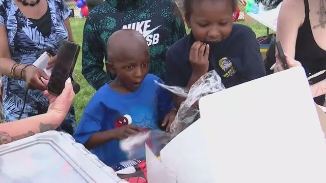 Young boy battling cancer celebrates early birthday party
