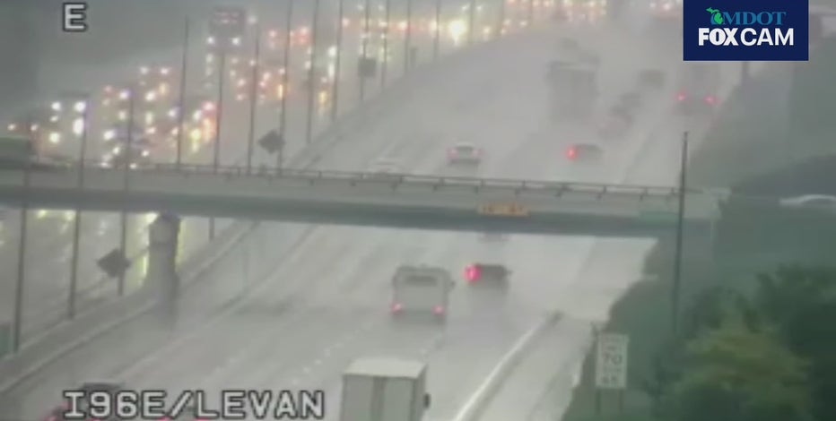 Flooded freeways reported in Metro Detroit as rain continues to fall