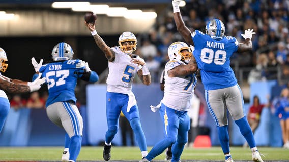 Trey Lance tosses 2 touchdown passes, leading the Chargers over the Lions 34-7 in Hall of Fame game