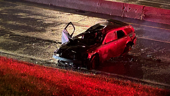 Driver ejected in fiery I-94 crash run over by another car