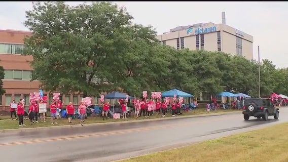 Hundreds of McLaren Macomb workers on strike in Mt. Clemens
