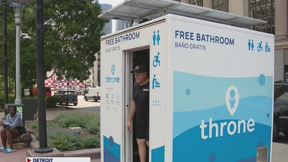 Throne Labs debut smart toilets at Detroit's Cadillac Square