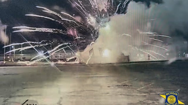 Fireworks tent catches fire in northern Michigan, causing array of explosions in parking lot