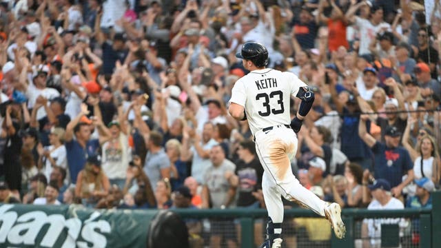 Keith homers, drives in 3 runs as Tigers win fifth straight, 4-2 over Rays