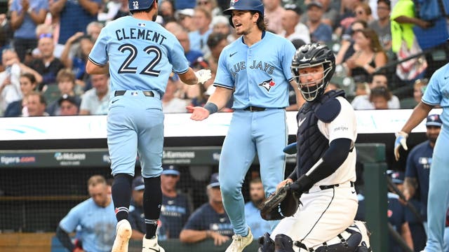 Guerrero hits 2 doubles and scores twice as the AL-best Blue Jays beat the slumping Tigers 6-2