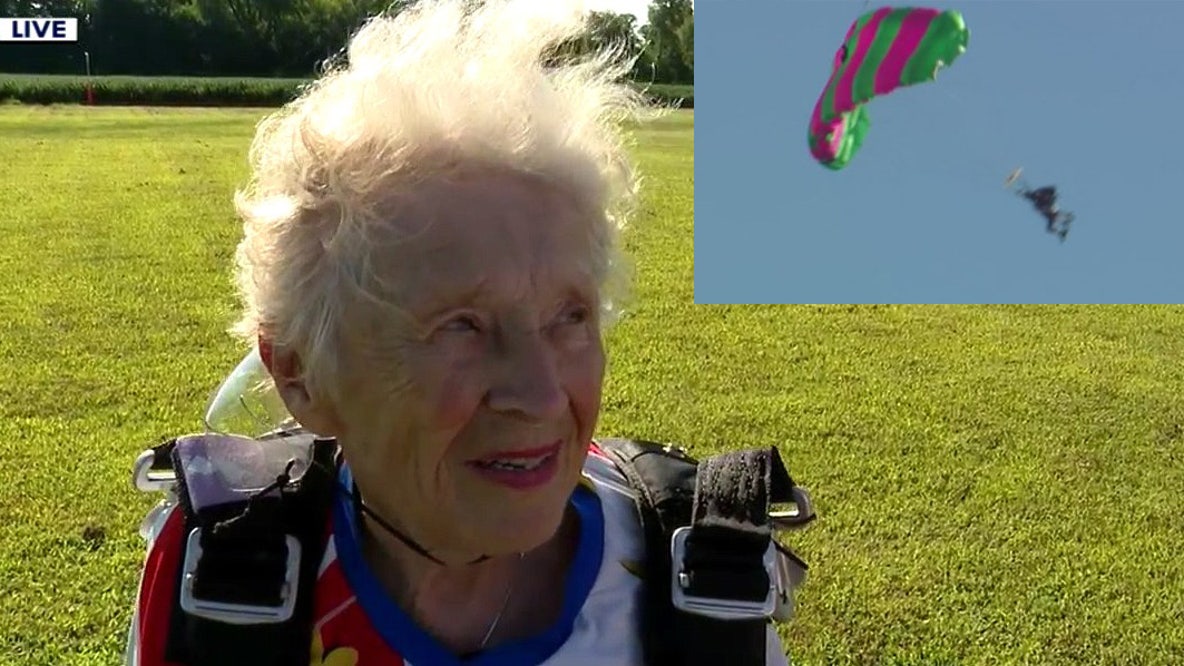86-year-old Michigan woman nears skydive No. 1,000