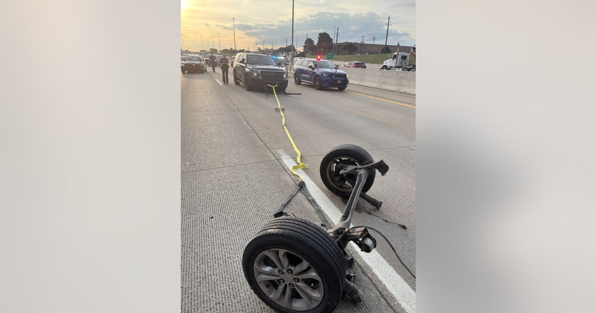 Police grappler stops stolen car on I-96 in Livonia, rips rear axle off ...