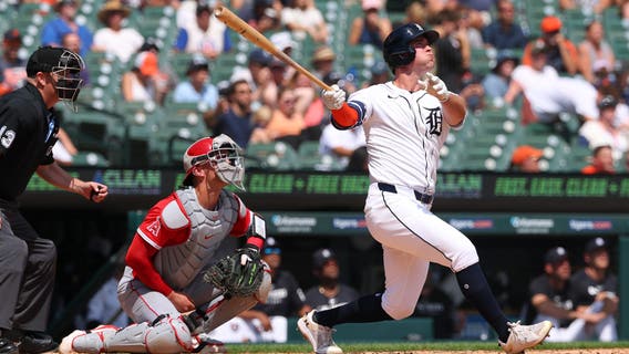 Kerry Carpenter homers and drives in 3 to lead Tigers over Angels 9-5