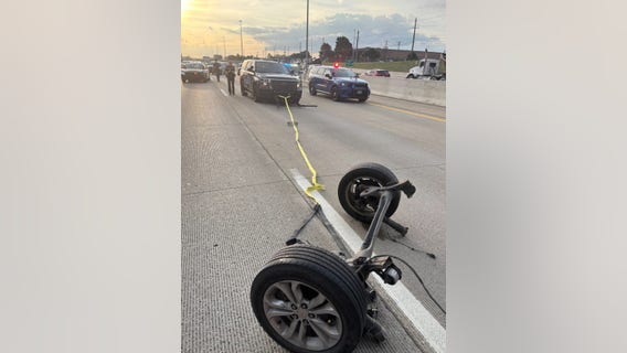 Police grappler stops stolen car on I-96 in Livonia, rips rear axle off after driver tries to flee