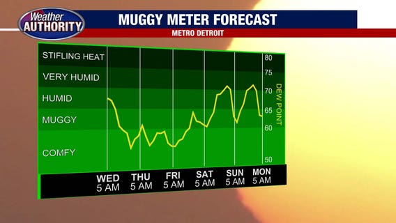 Metro Detroit weather: Temps and humidity fall some Wednesday