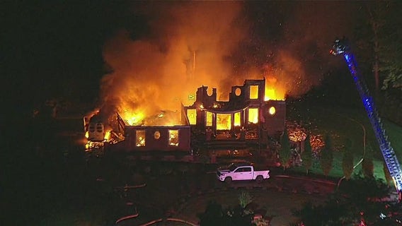 Massive fire destroys Independence Township home