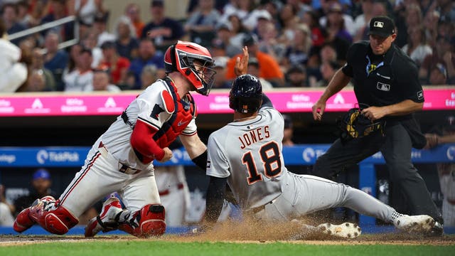 Sweeney hits go-ahead single in the seventh to lead Tigers past Twins 8-5