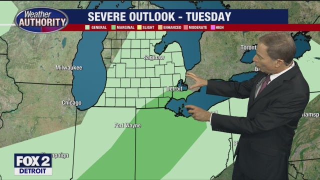 Scattered storms for Tuesday, warm temps continue
