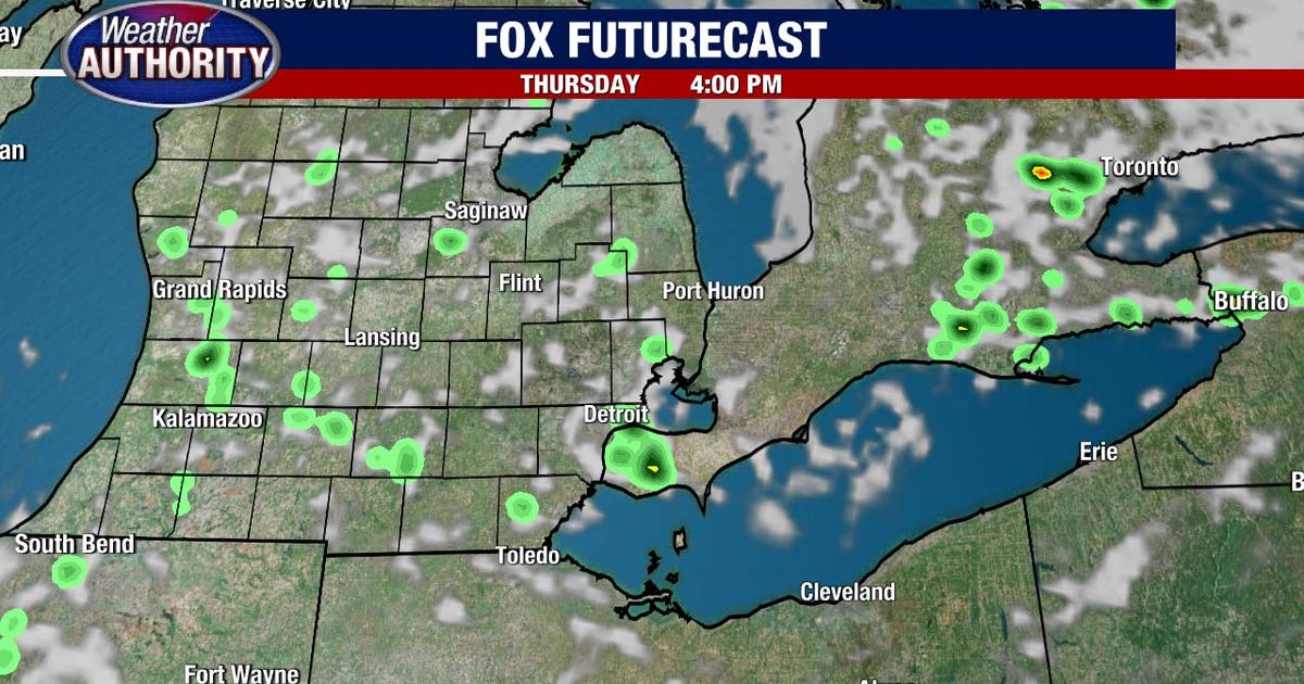 Metro Detroit weather: Limited chance for showers Thursday | FOX 2 Detroit