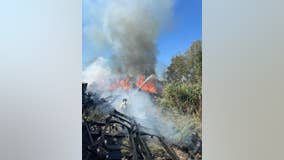 Firefighters battled large grass fire Downriver Sunday afternoon