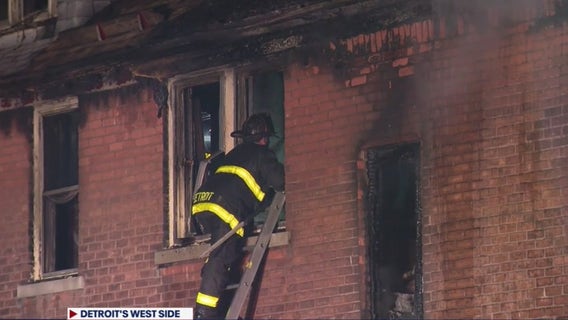 1 dead after Detroit house fire; firefighter injured after fall