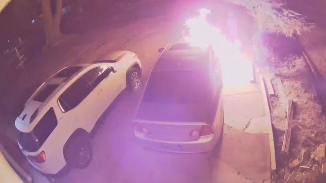 Car firebombed in Detroit driveway after sugar poured in gas tank twice
