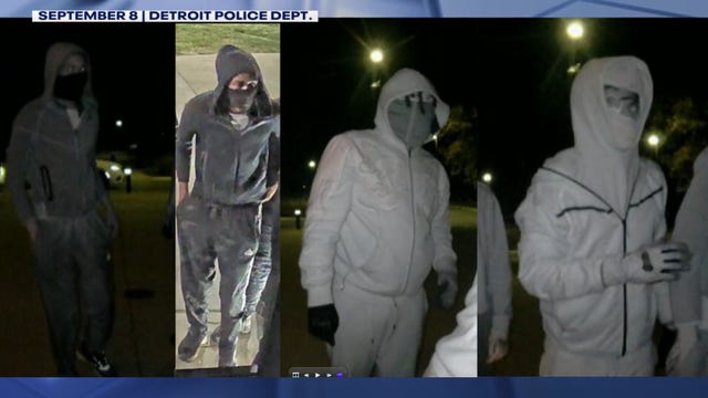 Detroit shop hit by eight suspected burglars caught on camera