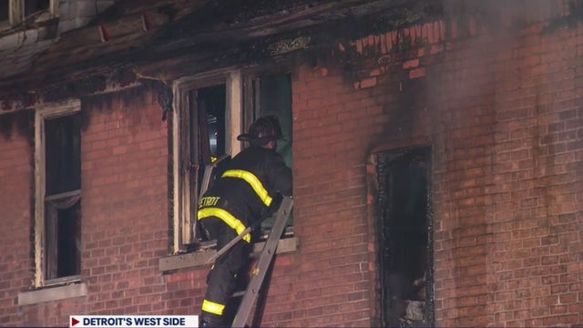1 dead after Detroit house fire; firefighter injured after fall