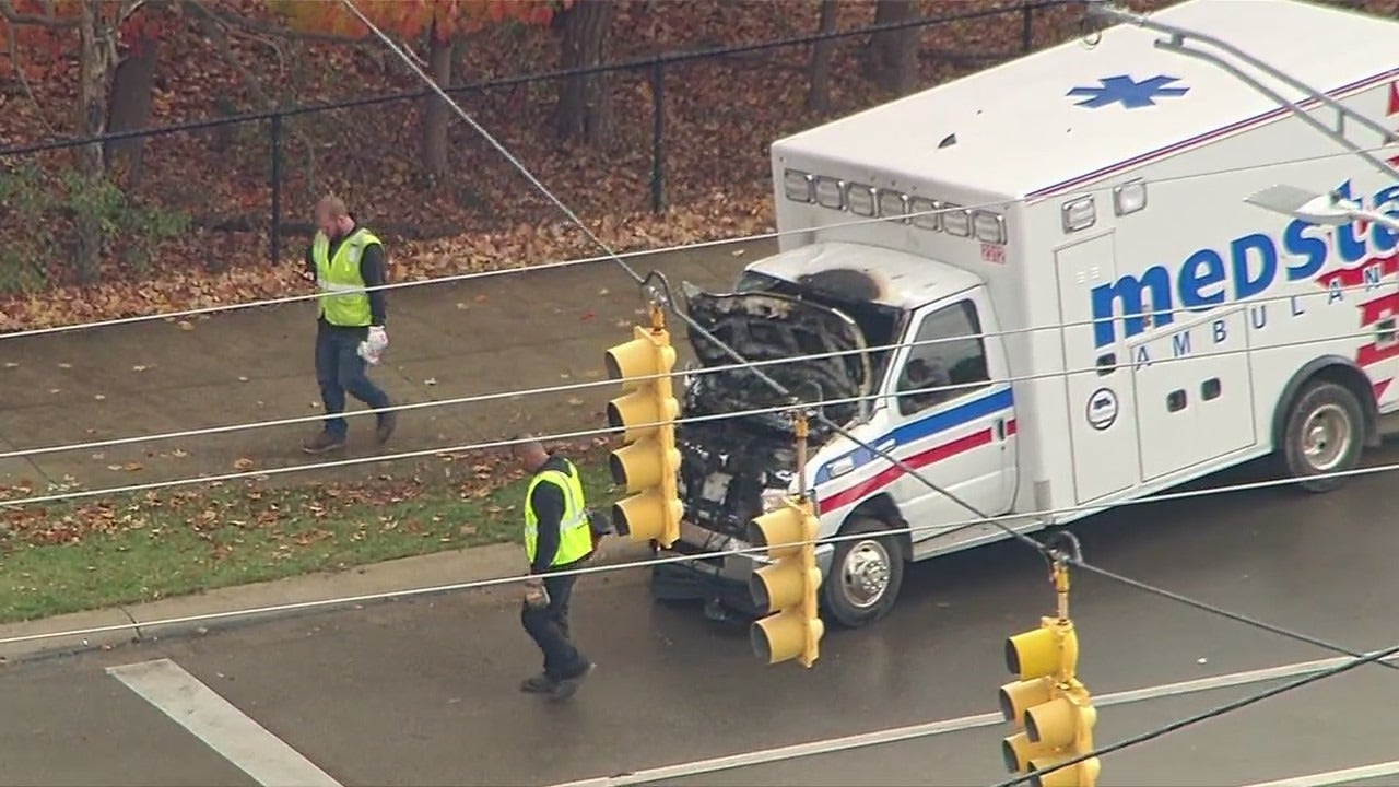 Stolen Michigan Ambulance Crash Burns Four Injured